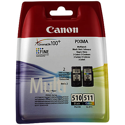Canon PG-510 / CL-511 Ink Cartridge Multipack, Pack of 2